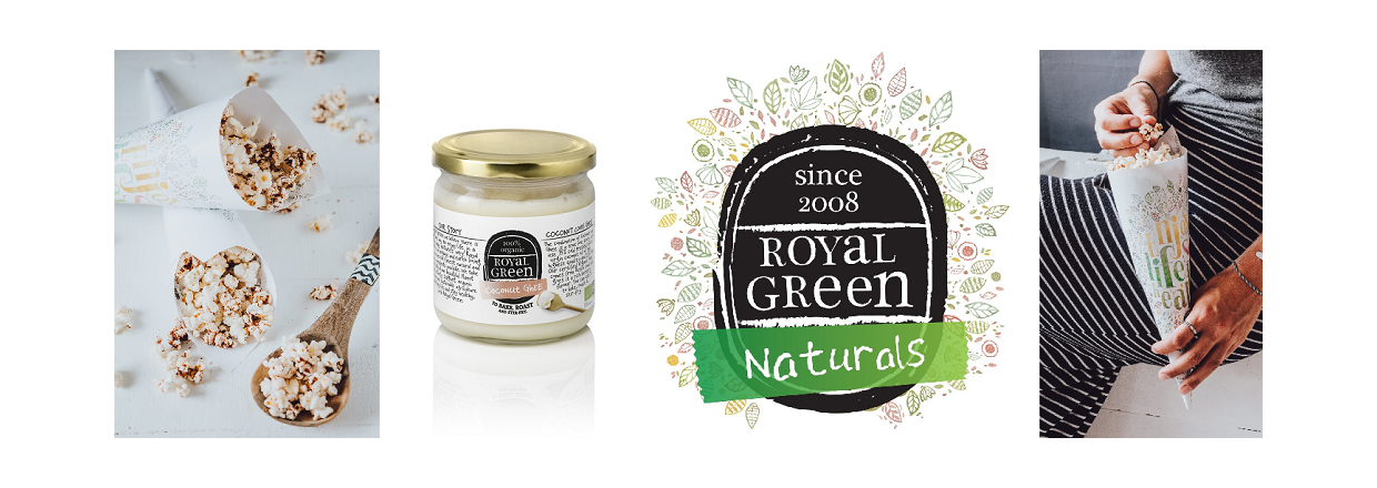 Popcorn med Royal Greens ghee, Q-Organics kakaopulver samt cayennepeber 