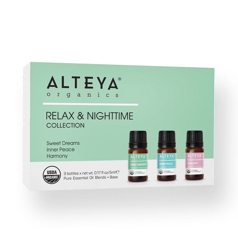 Se Alteya Organics - RØkologiske Essentielle olier - Relax & Nighttime Gaveæske hos Organic Beauty Supply