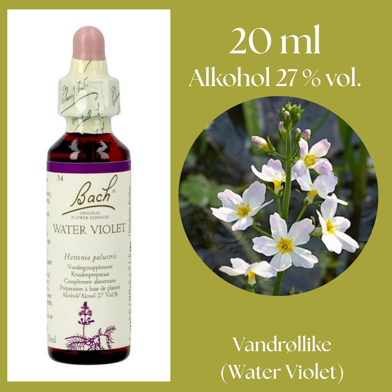 Bach® ORIGINAL FLOWER REMEDIES - Vandrøllike (Water Violet) alkohol 27% vol. - 20ml