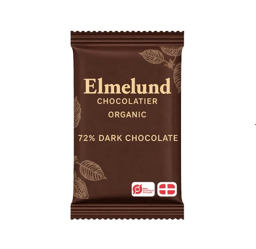 Elmelund Chocolatier - Økologisk mørk chokolade 72% 5g