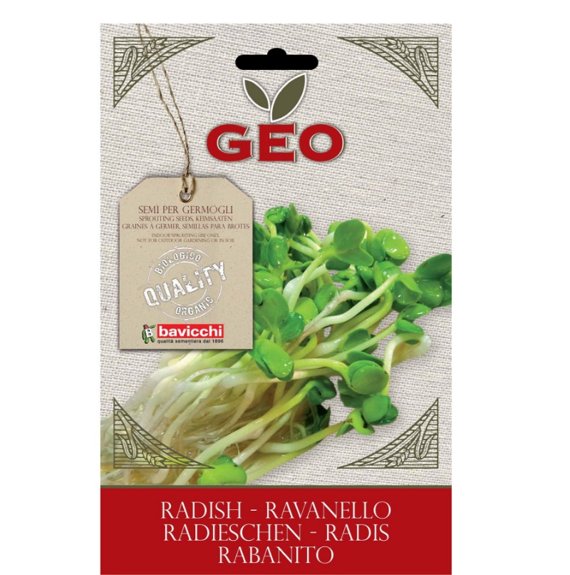 GEO GREENS - økologisk radisefrø til spiring 30g