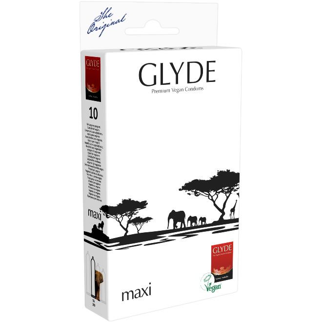 Billede af GLYDE - Kondomer Maxi 10 stk hos Organic Beauty Supply