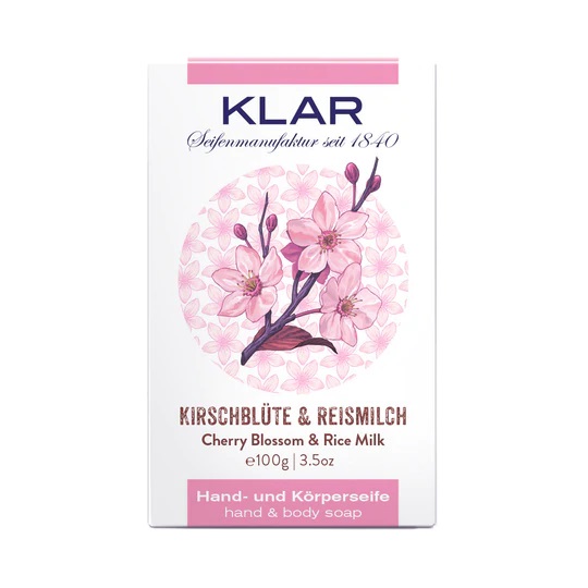Se KLAR - Hånd- og Kropssæbe - Kirsebærblomst & rismælk hos Organic Beauty Supply