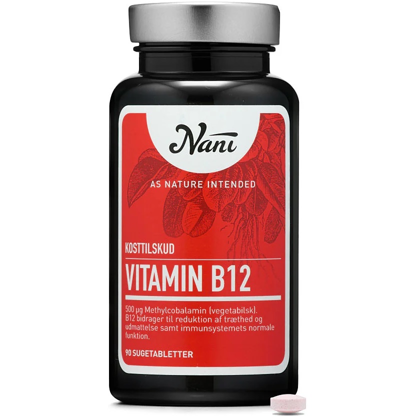 Nani - Vitamin B12 - 90 Vegetabilske Sugetabletter