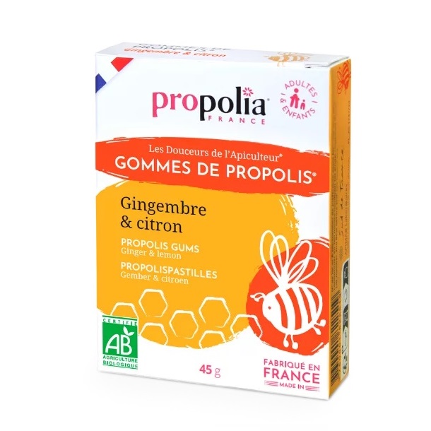 Se Propolia® - Økologisk Propolis Sugetabletter med Ingefær, Citron & Agave hos Organic Beauty Supply