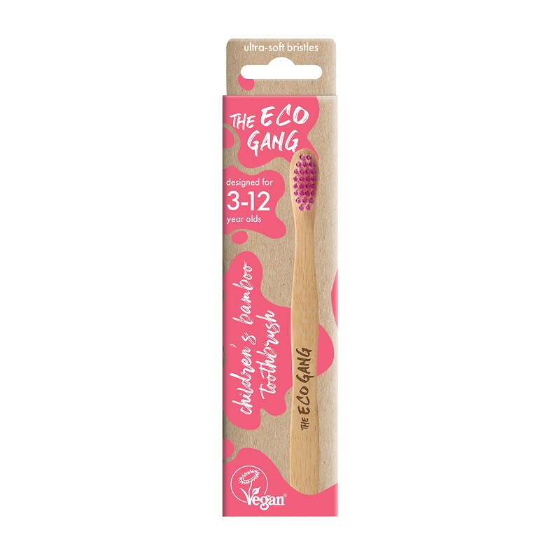 THE ECO GANG - Bambus Tandbørste Børn - Ultra Soft - Pink