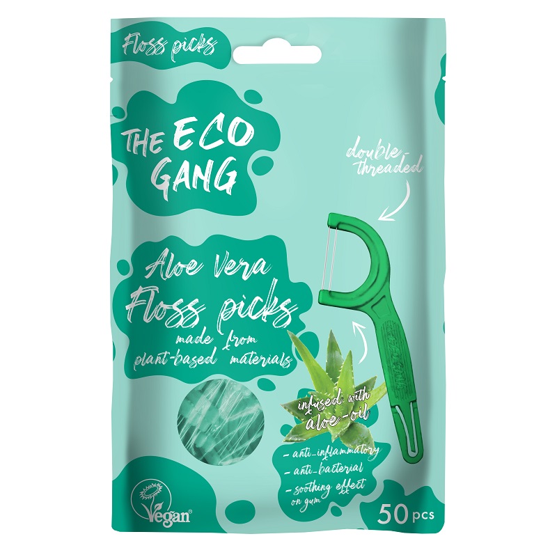 Se THE ECO GANG - Tandtrådsbøjler dobbeltstrenget med Aloe Vera hos Organic Beauty Supply