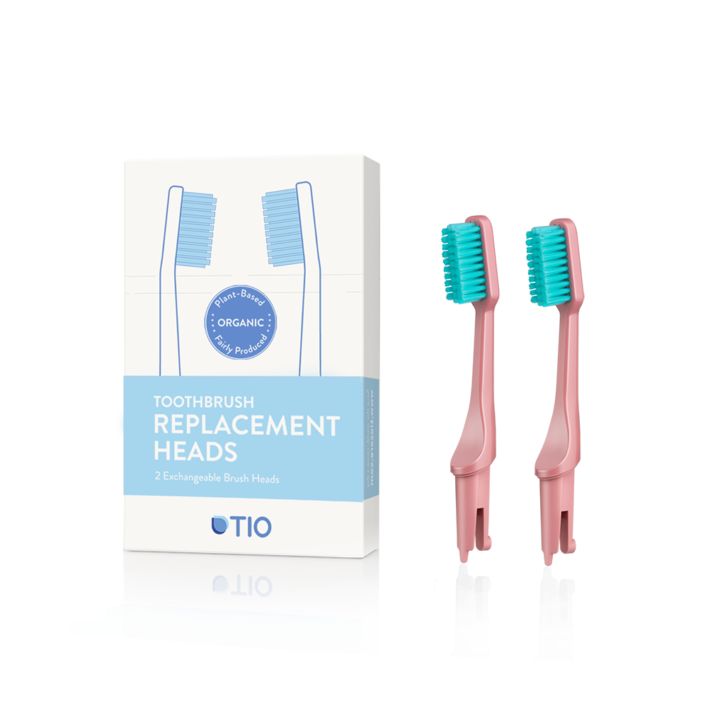 TIO - Udskiftelige tandbørstehoveder i lyserød / medium