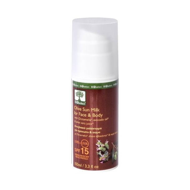 DATOVARER - Bedst fr 6/2025 - BIOselect Sun Milk for face &amp; body SPF 15