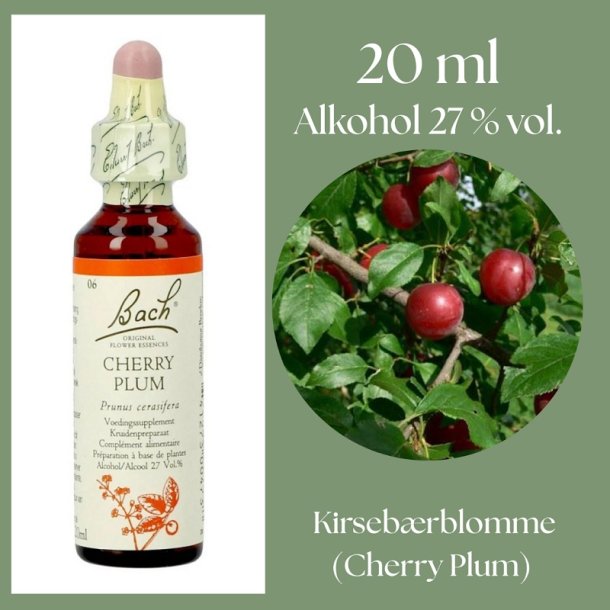 Bach� ORIGINAL FLOWER REMEDIES - K�rsb�rsplommon (Cherry Plum) alkohol 27% vol. - 20ml