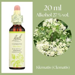 Bach� ORIGINAL FLOWER REMEDIES - Klematis (Clematis) alkohol 27% vol. - 20ml