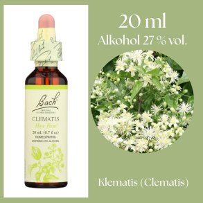Bach� ORIGINAL FLOWER REMEDIES - Klematis (Clematis) alkohol 27% vol. - 20ml