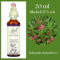 Bach� ORIGINAL FLOWER REMEDIES - Balsamin (Impatiens) alkohol 27% vol. - 20ml