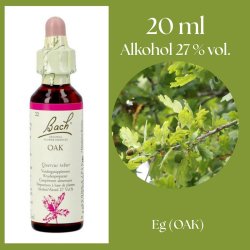 Bach� ORIGINAL FLOWER REMEDIES - Ek (OAK) alkohol 27% vol. - 20ml