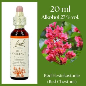 Bach� ORIGINAL FLOWER REMEDIES -  R�d h�stkastanj (Red Chestnut) alkohol 27% vol. - 20ml