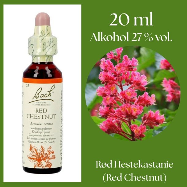 Bach� ORIGINAL FLOWER REMEDIES -  R�d h�stkastanj (Red Chestnut) alkohol 27% vol. - 20ml