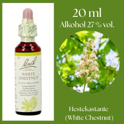 Bach� ORIGINAL FLOWER REMEDIES - H�stkastanj (White Chestnut) alkohol 27% vol. - 20ml
