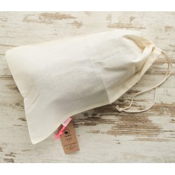 RESTPARTI - BAG-AGAIN� - stor Br�dpose i �kologisk bomuld