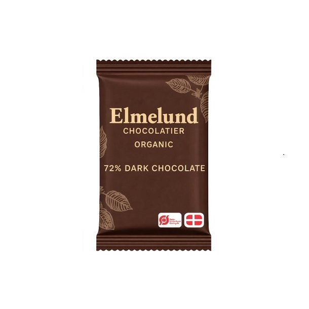 Elmelund Chocolatier - Biologische pure chocolade 72% 5g
