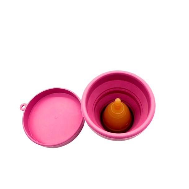 FAIR SQUARED - Period Cup foldebar opbevaring - pink