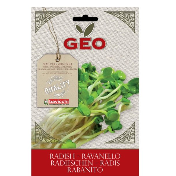 GEO GREENS - biologische radijszaadjes om te kiemen 30g