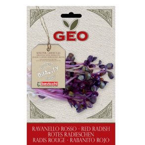 GEO GREENS - biologische rood radijszaadjes om te kiemen 15g