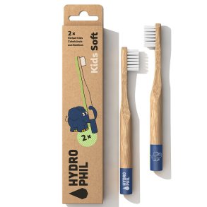 HYDROPHIL - 2-pack Tandborster i bambu f�r barn - Elefant