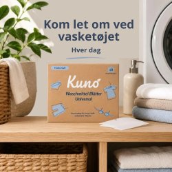 Kuno - Vaskemiddel i ark 18 stk. - universal med duft