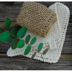 LAVINIA PEELING - Peeling washcloth of organic raw cotton