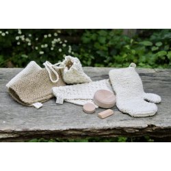 LAVINIA PEELING - Peeling handske af kologisk r bomuld - one size