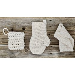 LAVINIA PEELING - Peeling handske af kologisk r bomuld - one size