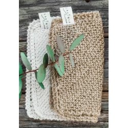 LAVINIA PEELING - Peeling washcloth of organic raw cotton