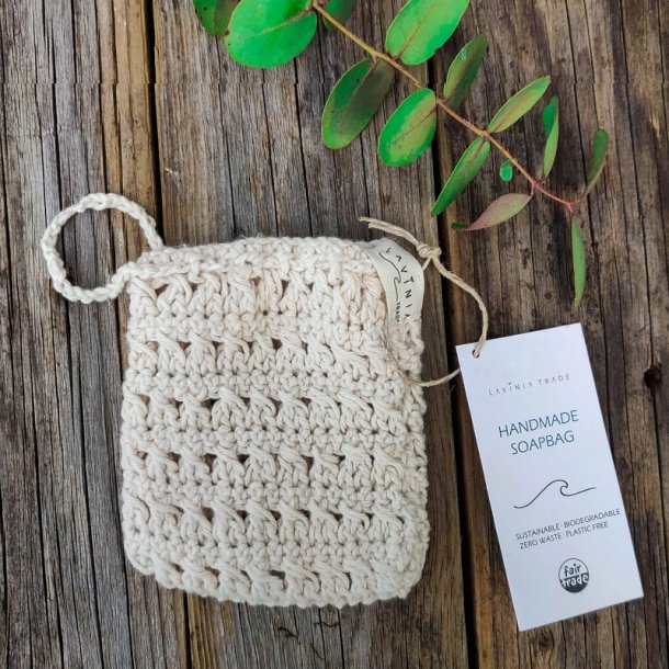 LAVINIA PEELING - Peeling soapbag made of organic raw cotton