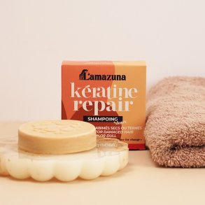 Lamazuna - Ekologisk schampobar f�r torrt och gl�migt h�r - Keratin repair