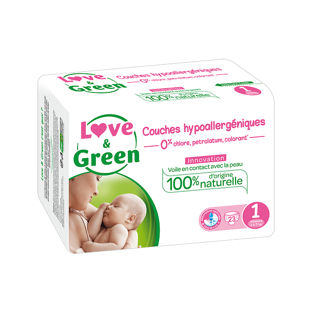 Love &amp; Green - Newborn Diapers 2 to 5 kg