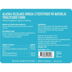 Nani - Alaska vildlaks omega 3 - 180 kapsler