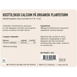 Nani - Kalcium - 180 vegetabiliska kapslar