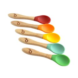 Pandoo - 5-pack Kids spoons - Bamboo &amp; Silicone