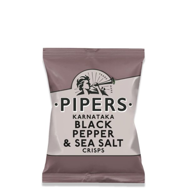 DATOVARER BEDST F�R 19.05.2026 - PIPERS - chips - Black Pepper &amp; Sea salt 