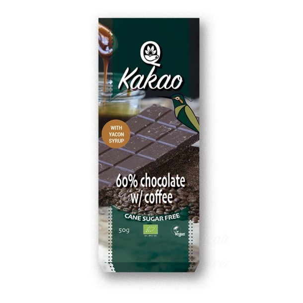 Q-Organic - kologisk 60% Kakaobar med Yacon &amp; Kaffe