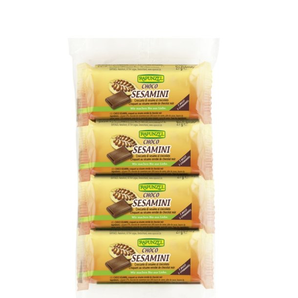 RAPUNZEL - Ekologiska sesam-mini-bars med choklad - 4-pack