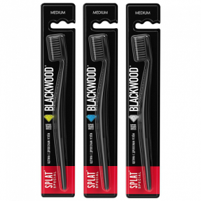 SPLAT - Blackwood whitening tandborste - medium 