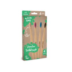 THE ECO GANG - Bamboo Toothbrushs 4-pack - Soft