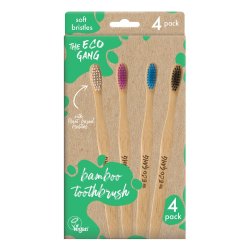 THE ECO GANG - Bamboo Toothbrushs 4-pack - Soft
