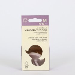 BABY POP - Anatomisch fopspeen van natuurrubber - 6-12m - paars