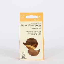 BABY POP - Anatomisk naturgummisut - 6-12m - gul