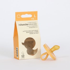 BABY POP - Anatomisk naturgummisut - +12m - gul