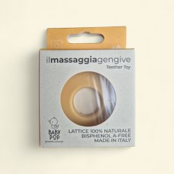 BABY POP - Baby Bei�ring aus Naturkautschuk - gelb