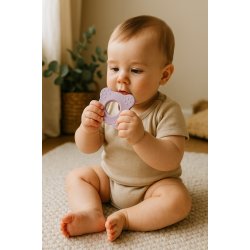 BABY POP - Baby Bei�ring aus Naturkautschuk - lila