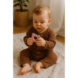 BABY POP - Baby Bei�ring aus Naturkautschuk - lila